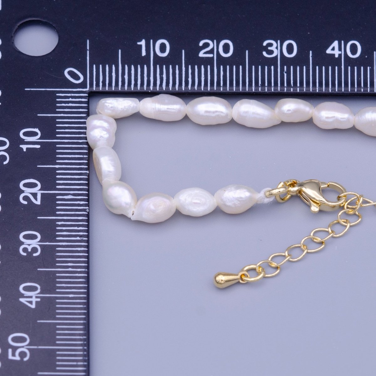 6mm Natural White Freshwater Pearl 14 Inch Minimalist Choker Necklace | WA-1465 Clearance Pricing - DLUXCA