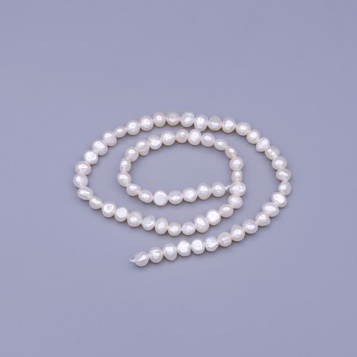 6mm Pebble Freshwater Pearl 65 Pieces/Strand Jewelry Making Findings Supply | WA-1670 Clearance Pricing - DLUXCA