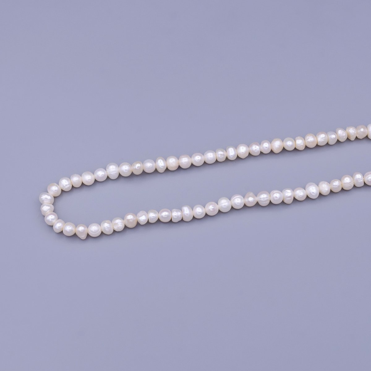 6mm Ringed Button Freshwater Pearl 80 Pieces/Strand Jewelry Making Findings | WA-1671 Clearance Pricing - DLUXCA