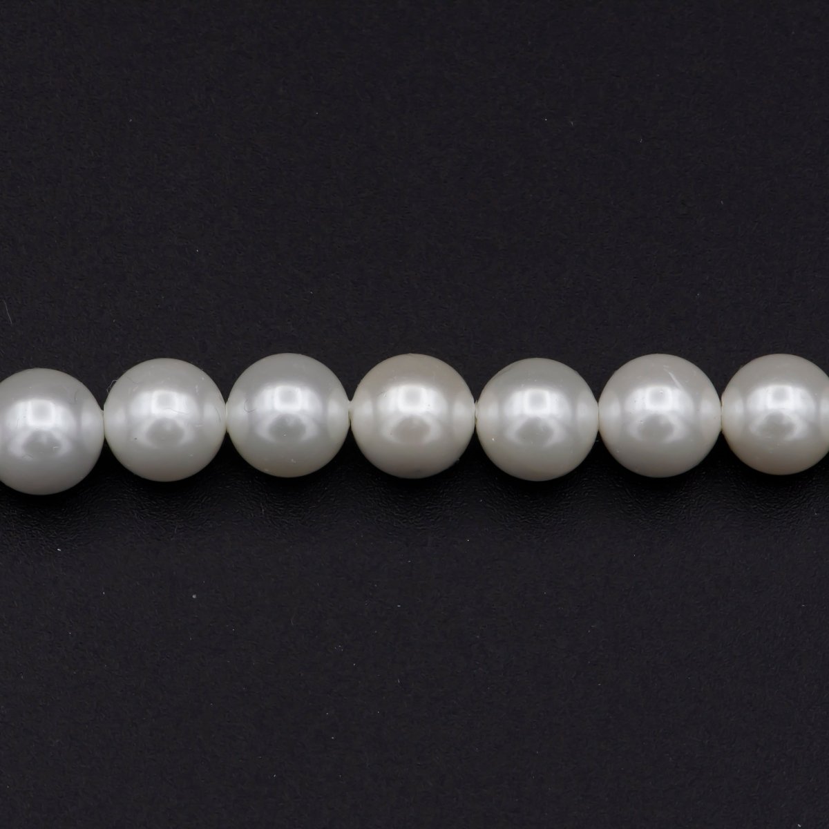 7.9-8.2mm AAA Natural White Semi Round Freshwater Pearls Genuine High Luster Smooth And Round White Freshwater Pearl Beads | WA-575 Clearance Pricing - DLUXCA