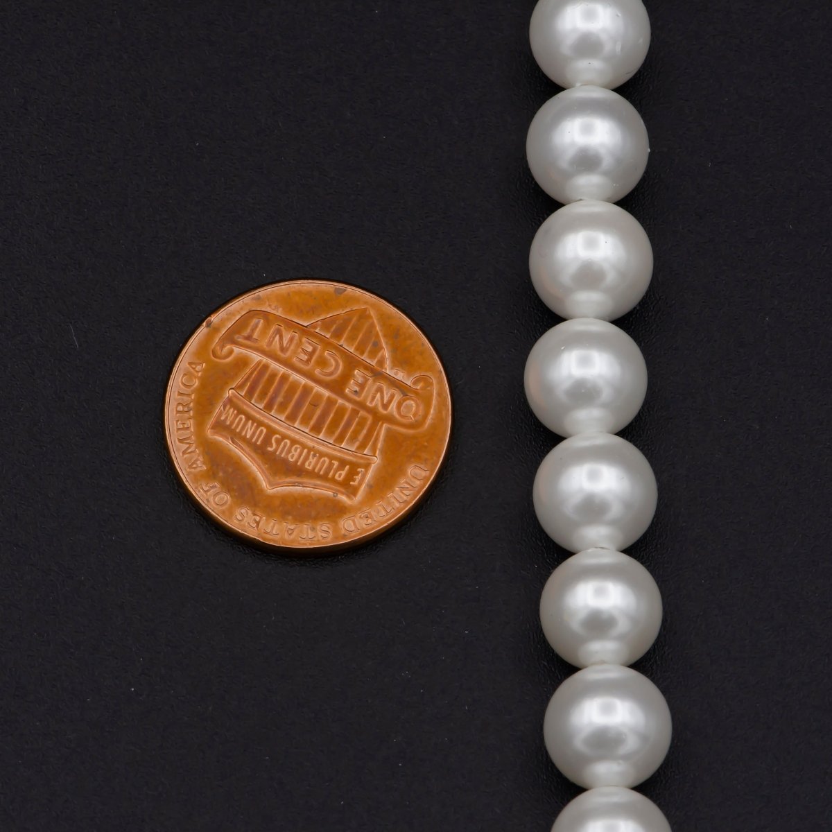 7.9-8.2mm AAA Natural White Semi Round Freshwater Pearls Genuine High Luster Smooth And Round White Freshwater Pearl Beads | WA-575 Clearance Pricing - DLUXCA
