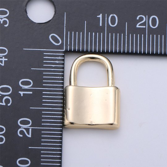7mm, 15mm, 20mm Dainty 18k Gold Filled Padlock Charm, Tiny Padlock charm Small lock Pendant Love Lock for Earring Necklace Bracelet Making K-040 K-114 K-149 - DLUXCA