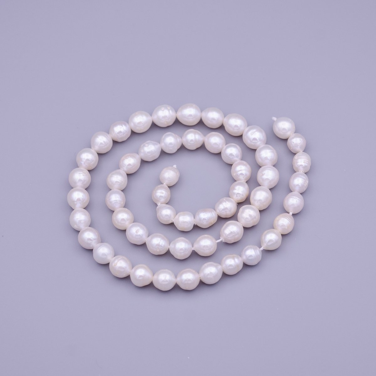 7mm AAA Natural White Freshwater Pearls 55pcs Full Strand | WA-1320 Clearance Pricing - DLUXCA
