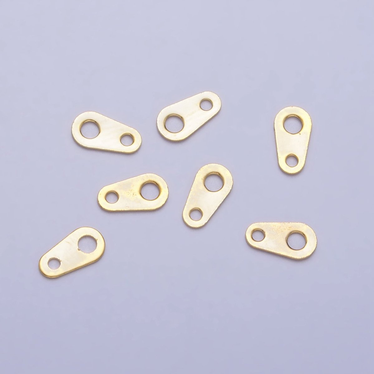 7mm Gold Plated Clasp Tag Ends for Necklace Bracelet Anklet Jewelry Making Supply AC245 - DLUXCA