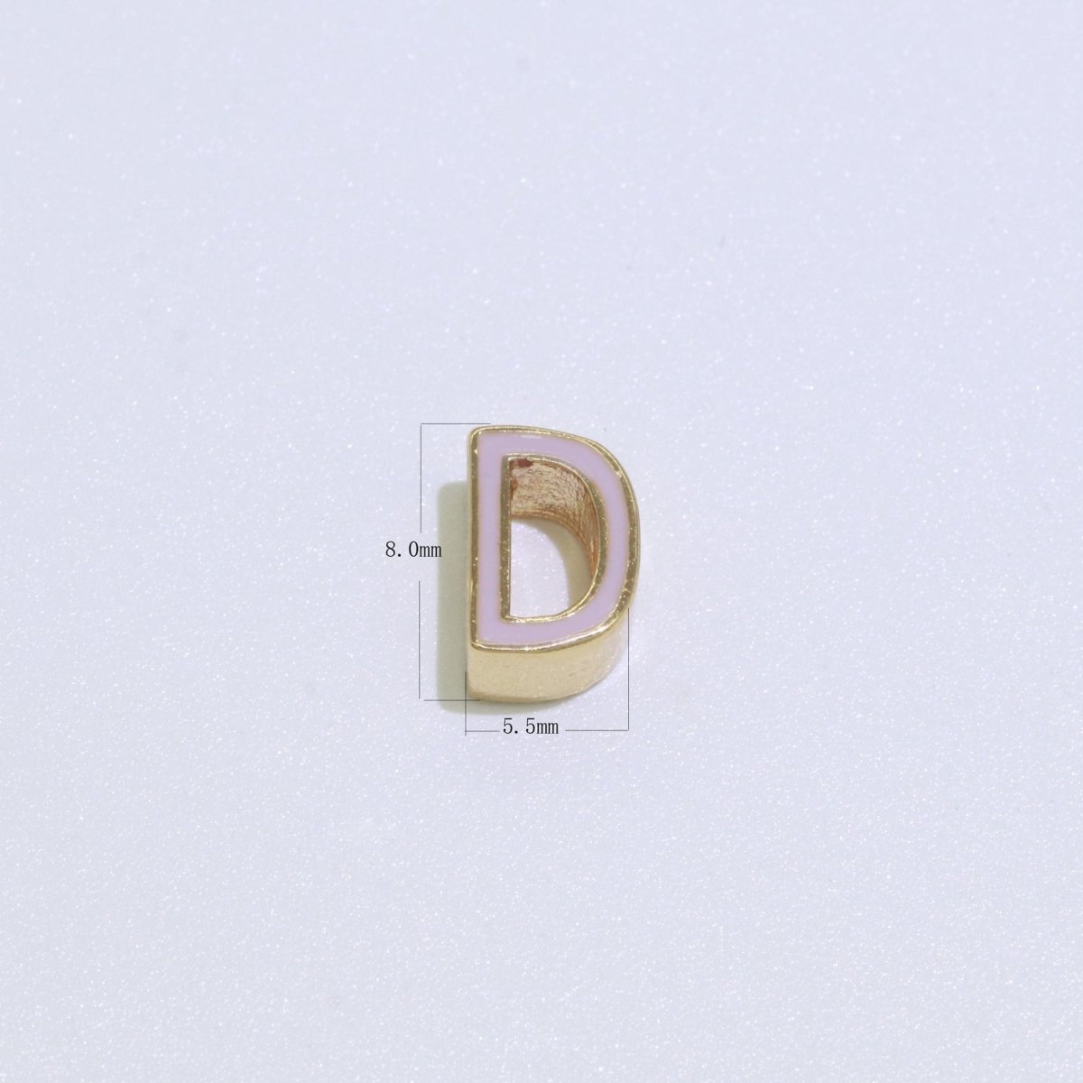 8mm Gold Filled Enamel Alphabet Letter Beads for Bracelet Necklace Spacer Personalized Initial Jewelry Making Supply Component A-015 to A-027 - DLUXCA