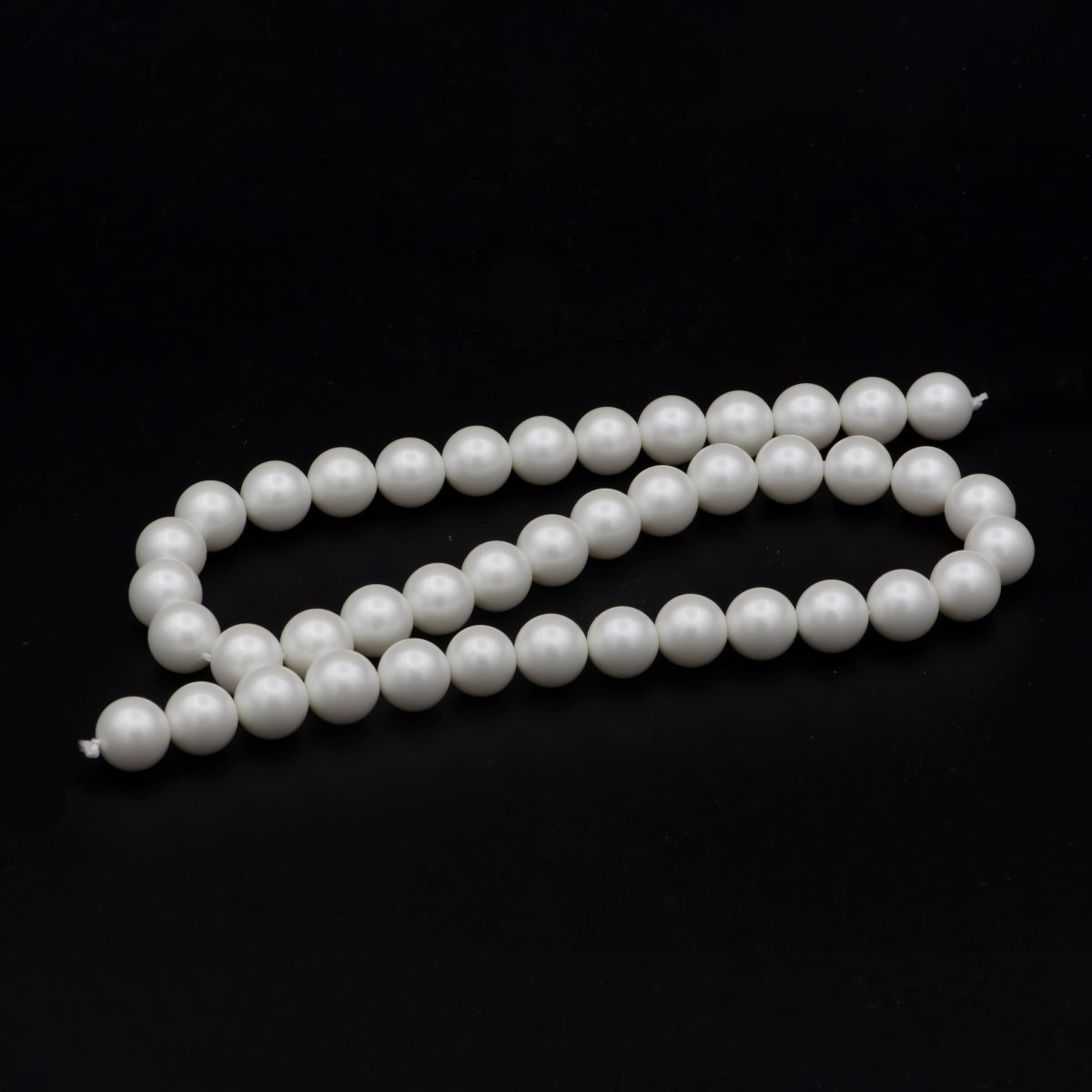 9-10mm AAA Natural White Semi Round Shell Pearls Genuine High Luster Smooth And Round White Shell Pearl Beads | WA-576 Clearance Pricing - DLUXCA