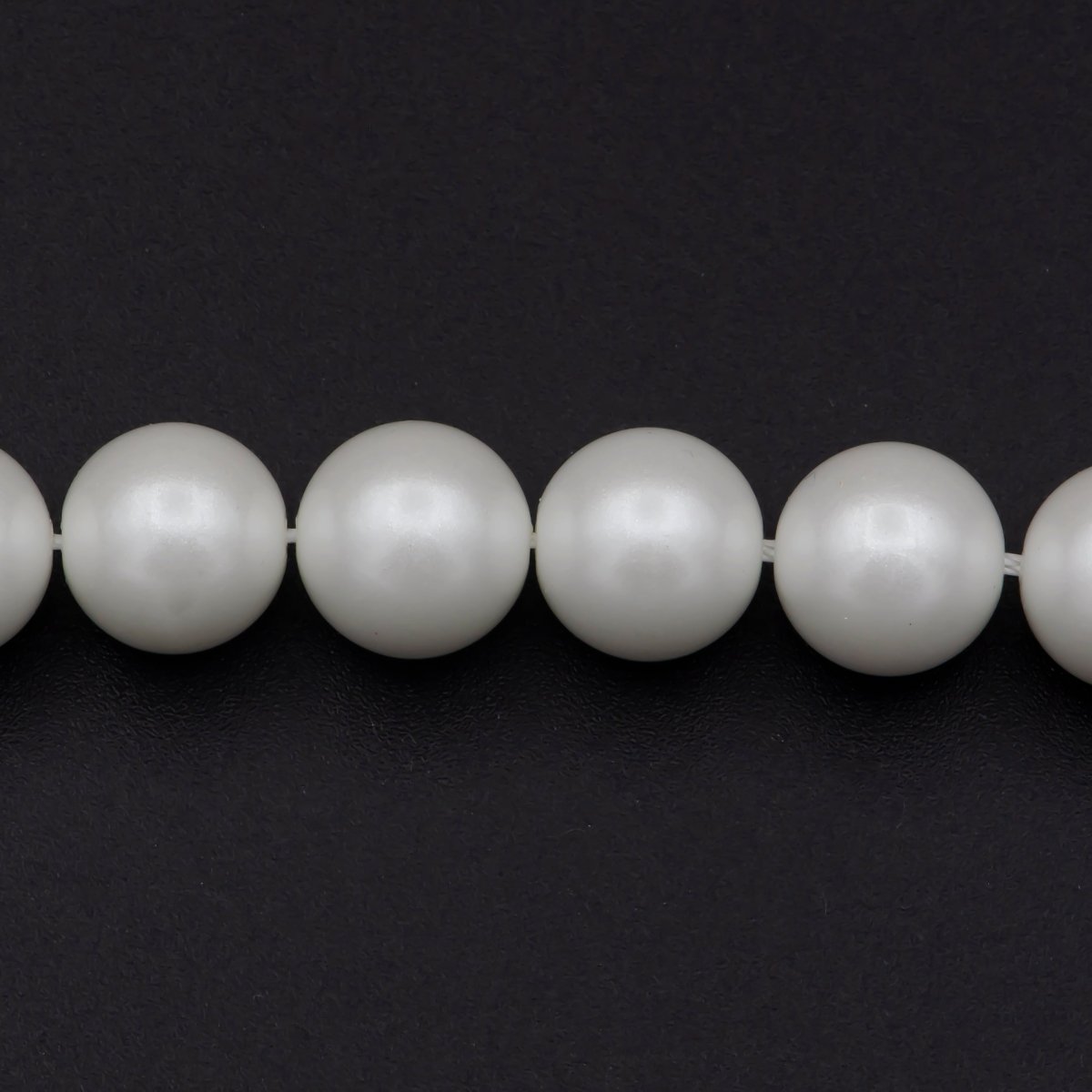 9-10mm AAA Natural White Semi Round Shell Pearls Genuine High Luster Smooth And Round White Shell Pearl Beads | WA-576 Clearance Pricing - DLUXCA