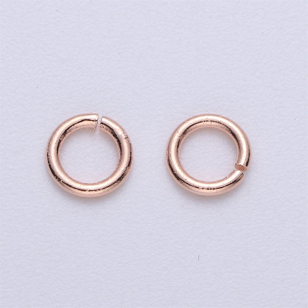90pcs 6mm Gold Filled Open Jump Ring 6mm outer 18 gauge / 1mm, Rose Gold, Rhodium Plated, Black Gun Metal O jump Ring for supply O-028 ~ O-031 - DLUXCA
