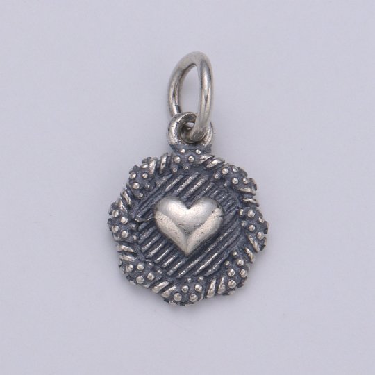 925 Sterling Silver Card Suits Charm, Heart Charm Silver Clover Charm for Necklace Bracelet Earring, Spades Charm,Diamond Charm,SL-HJ-99-102 - DLUXCA