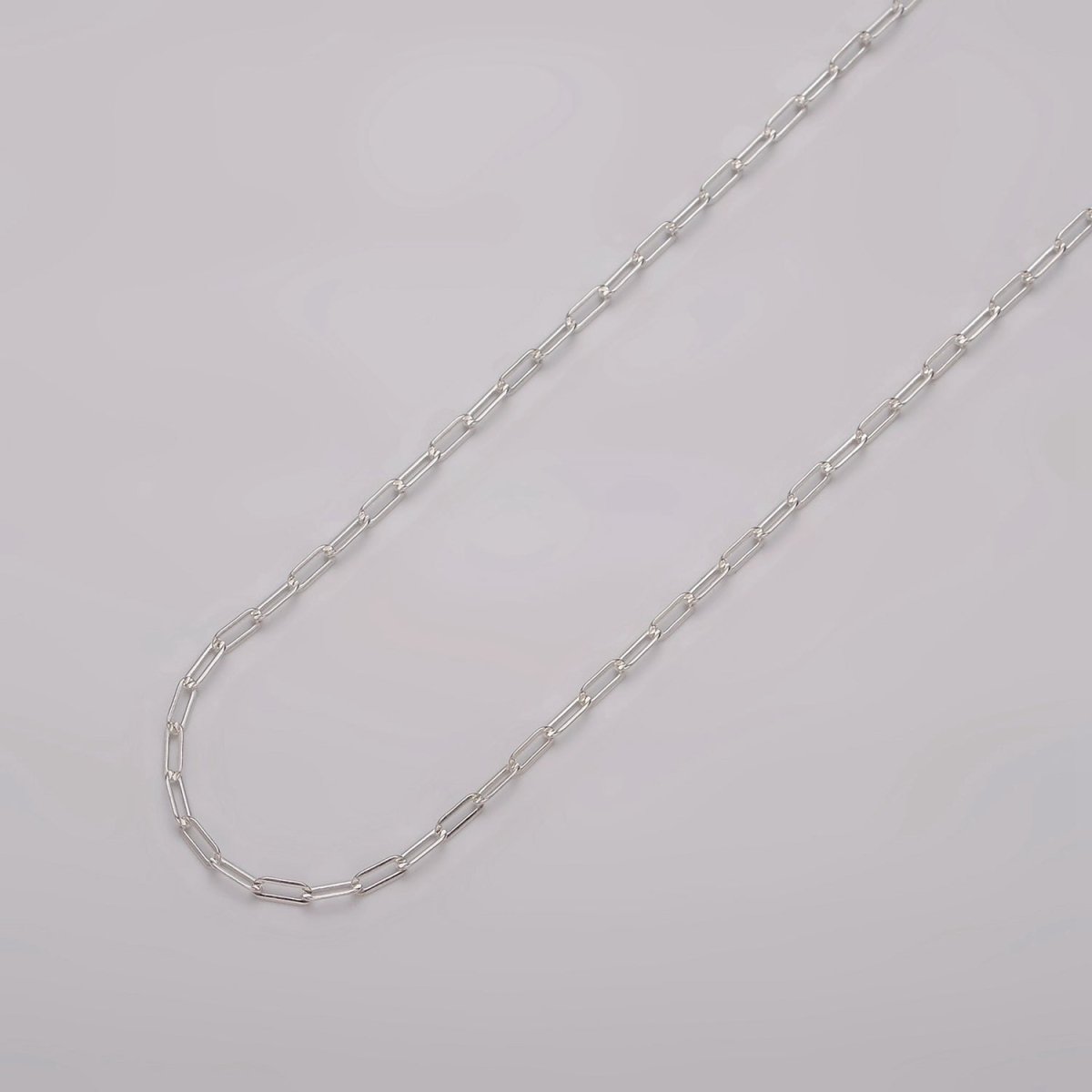 925 Sterling Silver Chain by the Yard- 1.7mm Cable Chain - Thin Delicate Silver Chain Wholesale Chain for Jewelry Making ROLL-1481 - DLUXCA