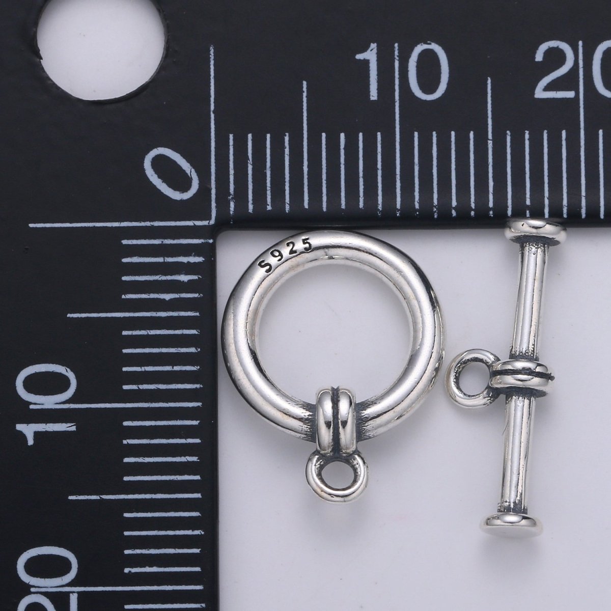 925 Sterling Silver OT Clasp, Circle and Toggle Clasp for necklace, bracelet, DIY Jewelry making SL-254 - DLUXCA