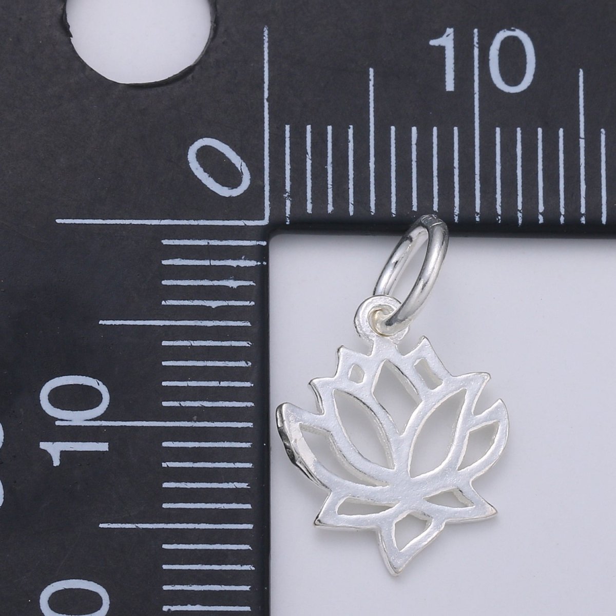925 Sterling Silver Rose Charm, Floral Charm Silver Flower Charm for Necklace Bracelet Earring, Flower Charm SL-121 - DLUXCA
