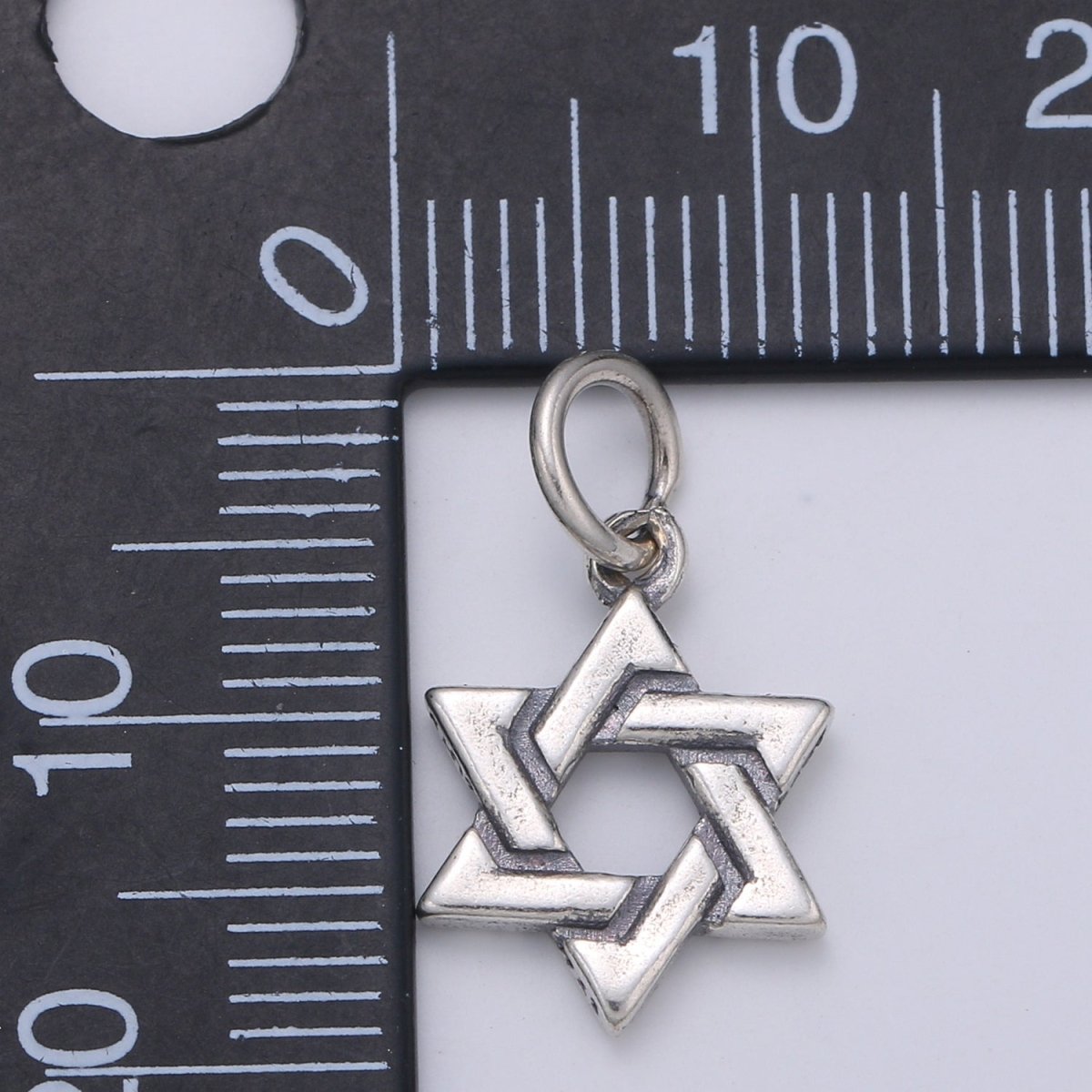 925 Sterling Silver Six Pointed Star Charm, Star Charm Hexagram Charm for Necklace Bracelet Earring Component Supply SL-116 - DLUXCA