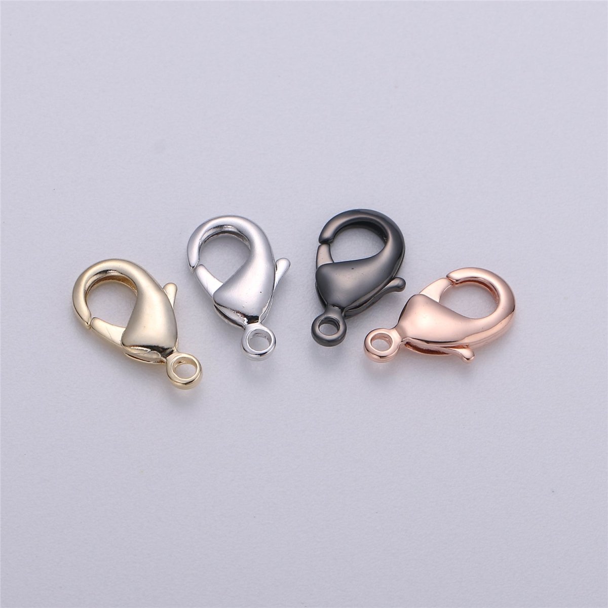 9x16mm Gold Lobster Clasp / Lobster Claw /Trigger Clasp- Silver Rose Gold Black Clasp for Jewelry Making Supply 14k Gold Plated Finding K-118 K-119 L-282 L-283 - DLUXCA
