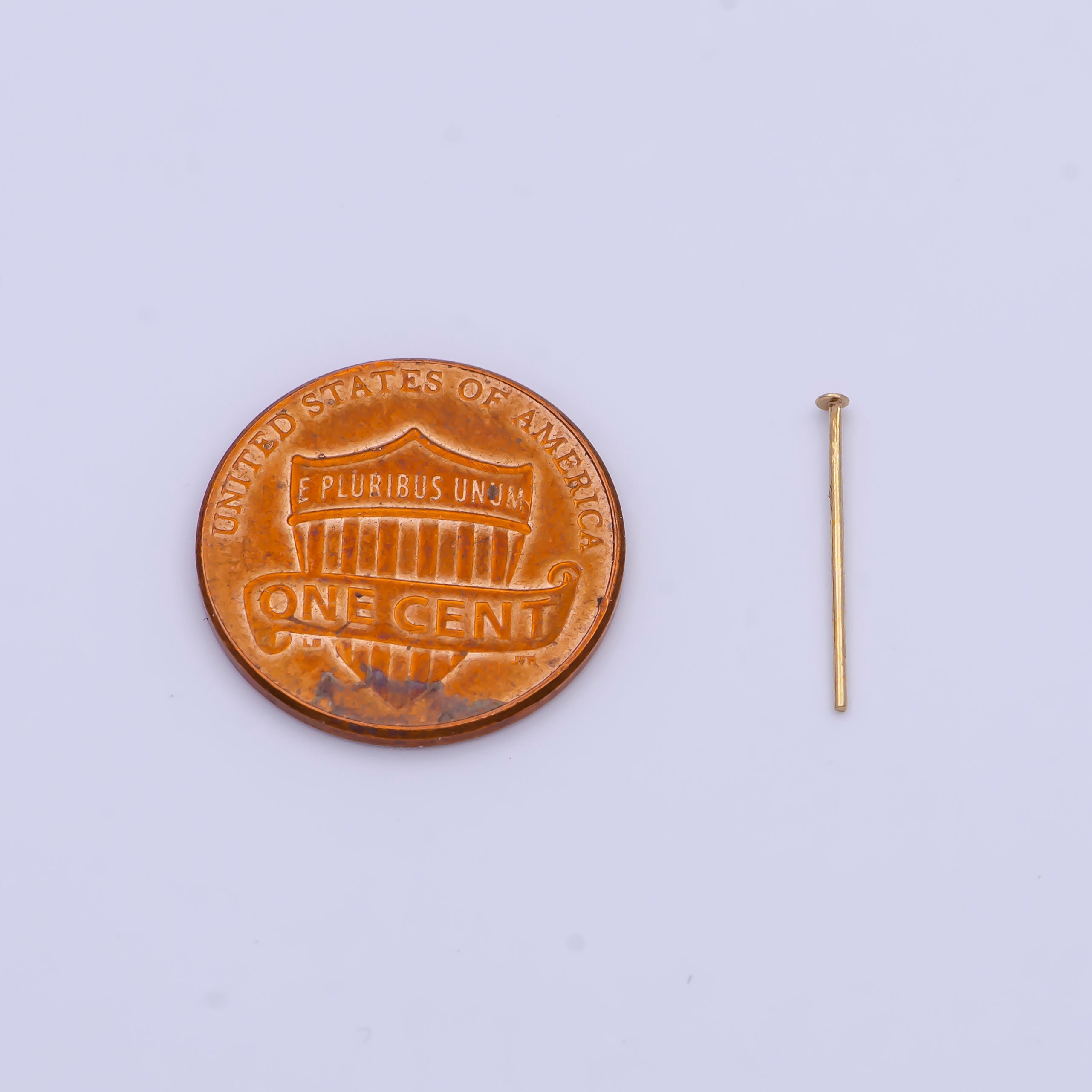 15mm, 18mm, 20mm, 25mm, 30mm Gold Metal Flat Head Pins Jewelry Making Supply | SP-1564 ~ SP-1568 - DLUXCA