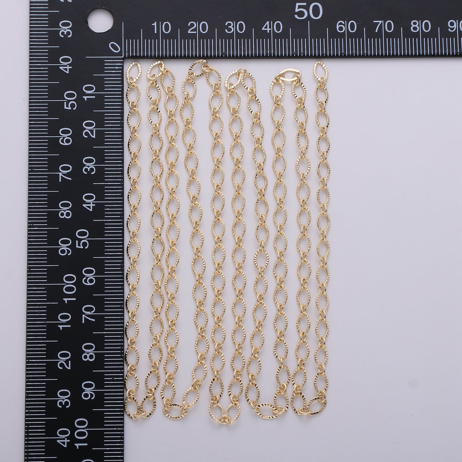 16K Gold Filled Oval Rolo Chain by Yard, Gold Filled Oval Link Chain, Wholesale bulk Roll Chain for Jewelry Making, Width 4.2mm #262 - DLUXCA