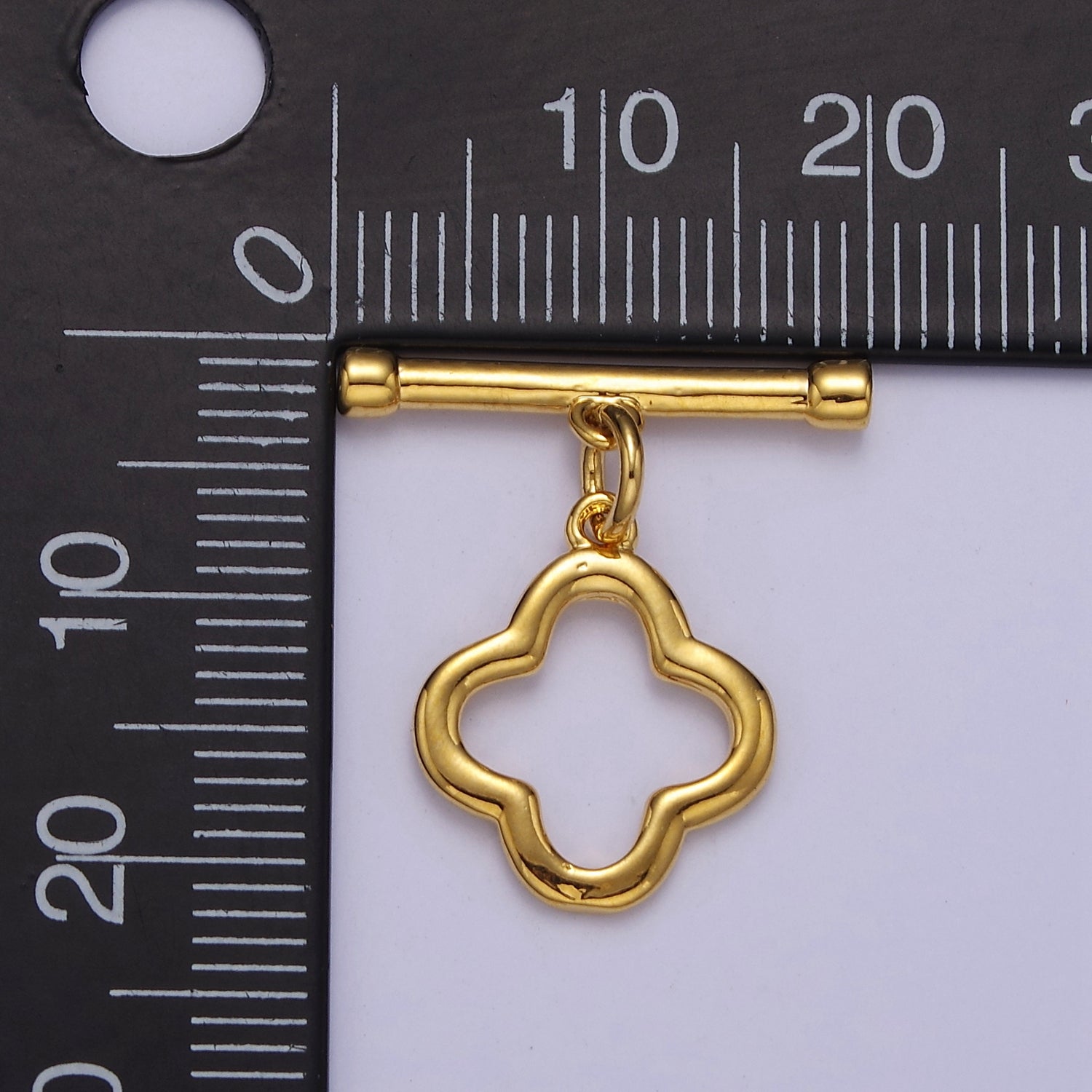 24k Gold Filled Flower Toggle Clasp, Jewelry Clasp OT Clasp Findings L-702 - DLUXCA