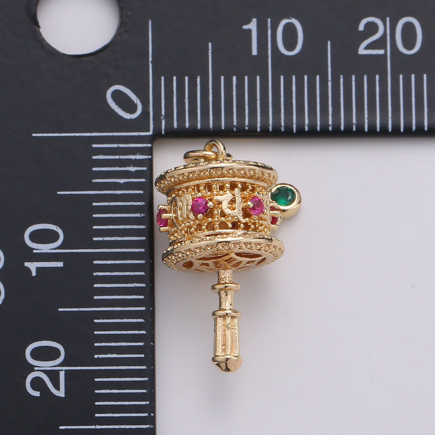 Dainty Gold Rattle Charm - D780 - DLUXCA