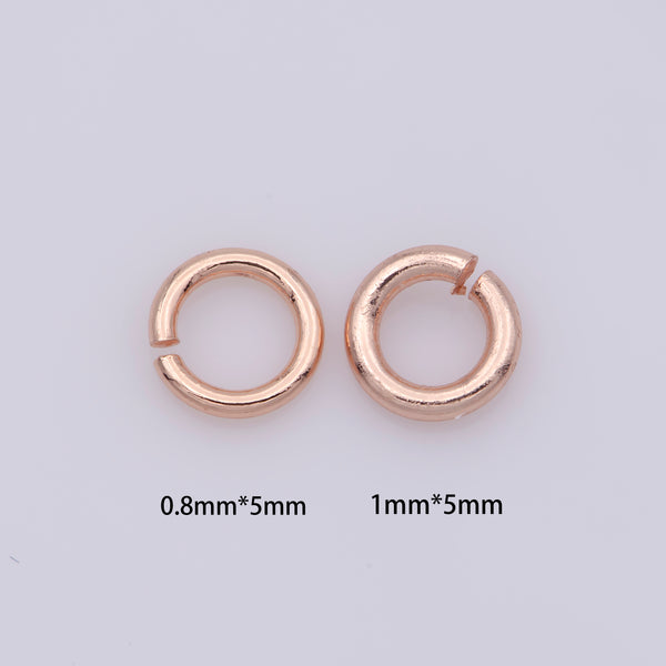 50 - 14K Gold Filled 5mm Jump Rings 22 gauge Open, Made in USA