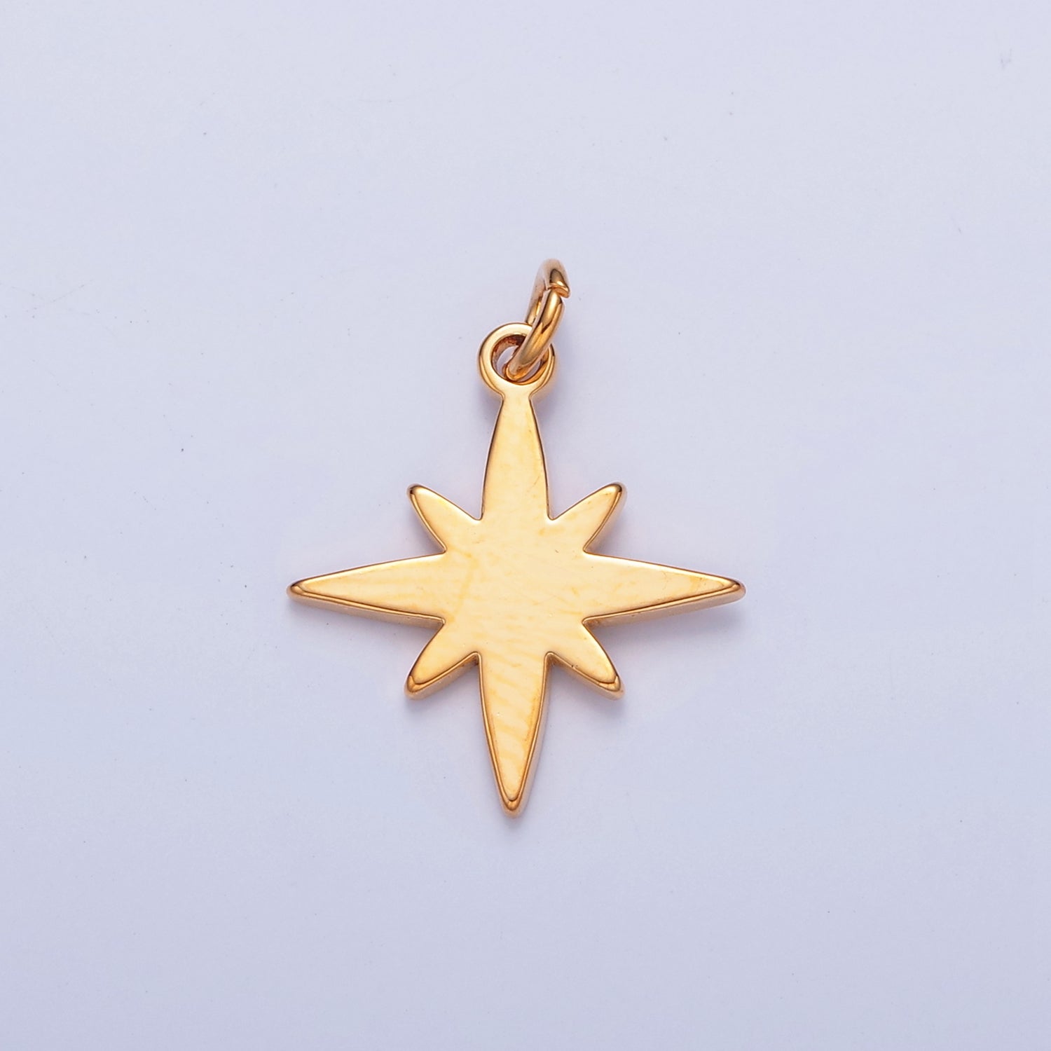 Dainty Gold Flat Polaris Northstar Pendant Only Charm for Necklace Bracelet Earring 14K or 24K Gold Filled W-461 - DLUXCA