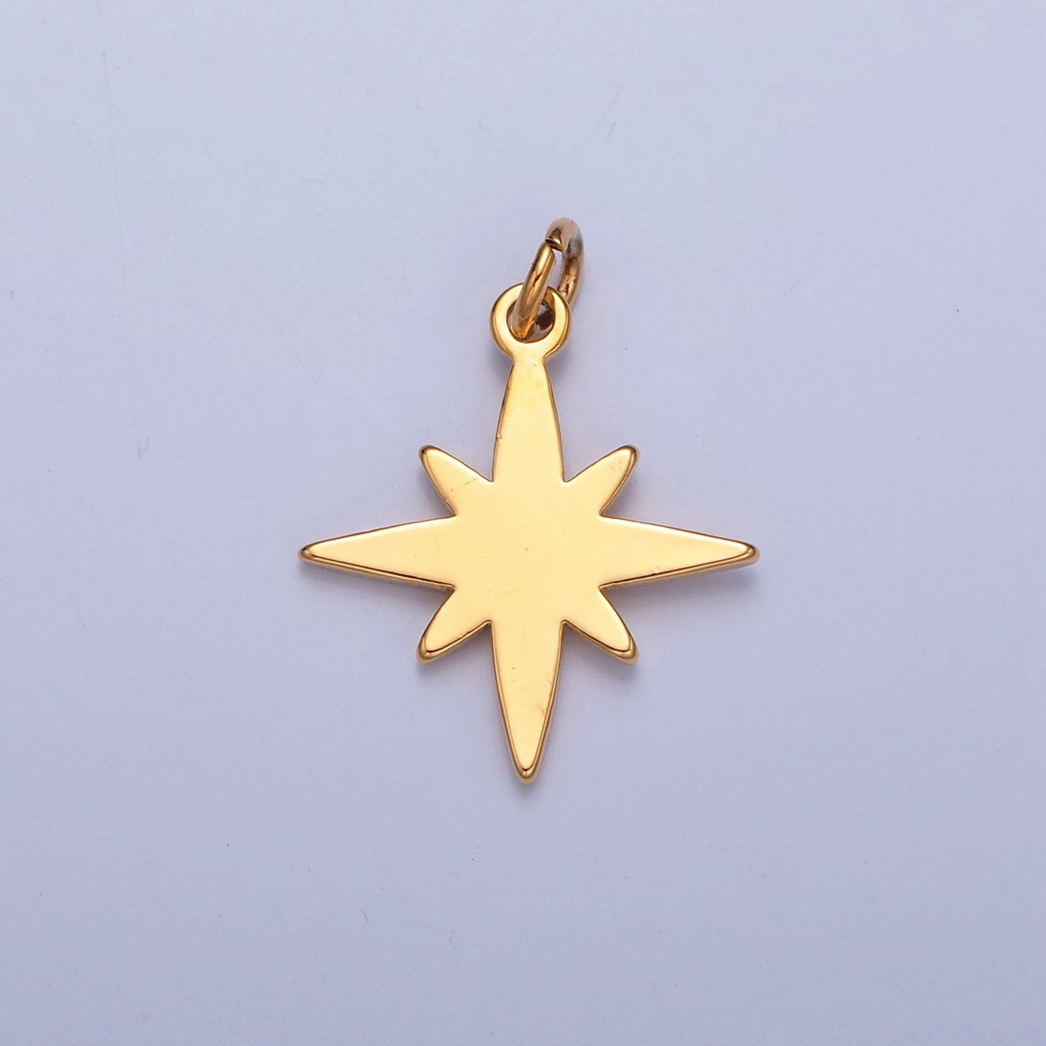 Dainty Gold Flat Polaris Northstar Pendant Only Charm for Necklace Bracelet Earring 14K or 24K Gold Filled W-461 - DLUXCA