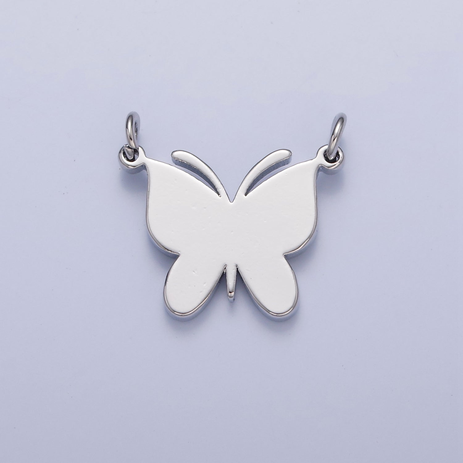 Dainty Gold Flat Butterfly Charm Connector Pendant for Necklace Bracelet 14K or 24K Gold Filled W-570 - DLUXCA