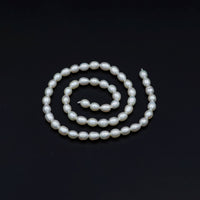 5.5-6mm AAA Small Nugget Pearl Beads, White Freshwater Pearl Beads, Loose Pearl, Pearl Strand, Seed Pearl, Natural Pearl, Luster Pearl Jewelry WA-584 - DLUXCA