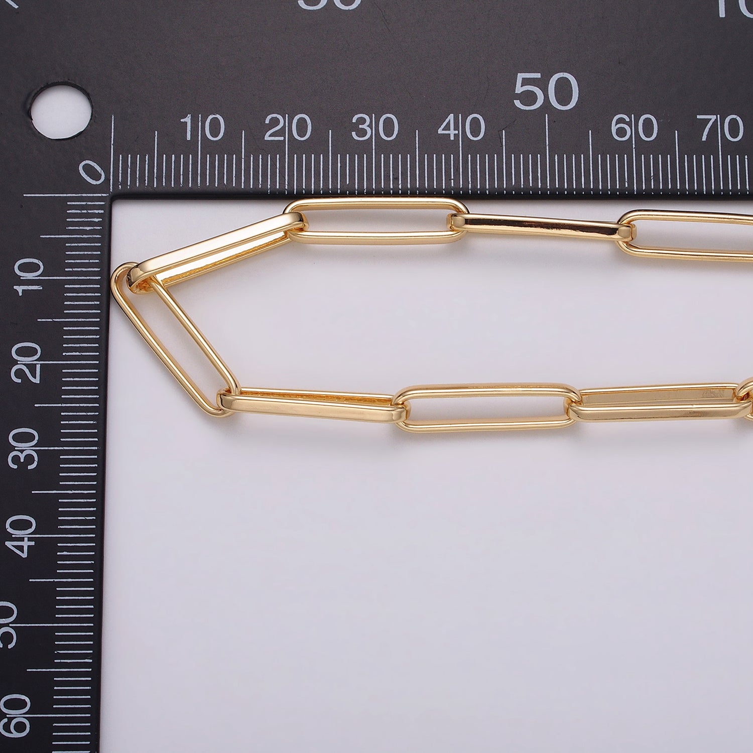 24k Gold Filled Chain by Yard Slim Paper Clip Chain Unfinished Chain Wholesale Elongated Oval Link Chain Roll-1285 1286 - DLUXCA