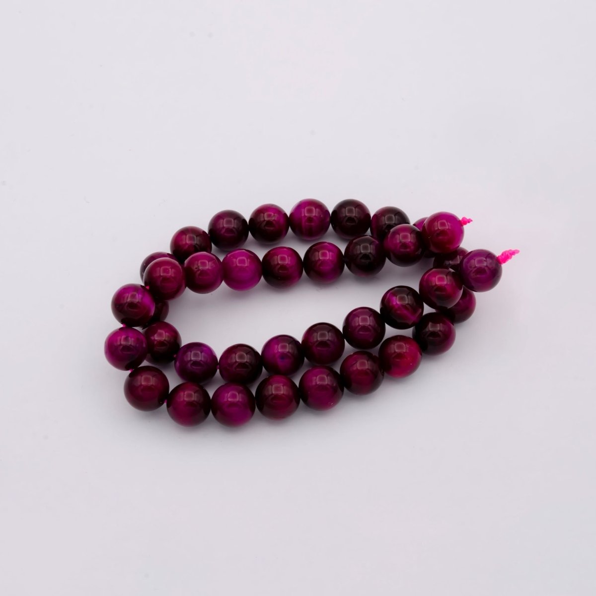 AAA Mystic Pink Tiger's Eye 8mm 10mm Smooth Round Beads 15.5" Strand Wholesale Gemstone Beads - DLUXCA