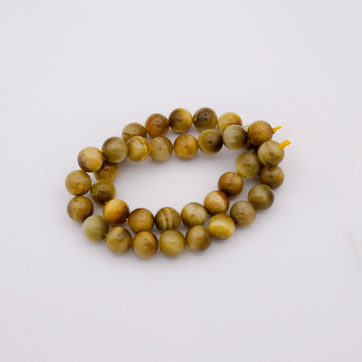 AAA Yellow Tiger's Eye 8mm 10mm Smooth Round Beads 15.5" Strand Wholesale Gemstone Beads - DLUXCA