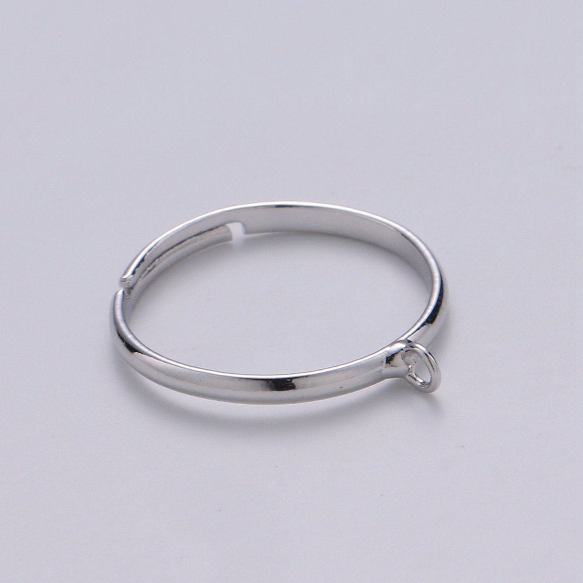 Adjustable Ring with open ring for Charm Gold Finish Rings Silver Ring Wholesale Jewelry Making Affordable Bulk Gold Plated Ring Supply K-815 K-816 - DLUXCA