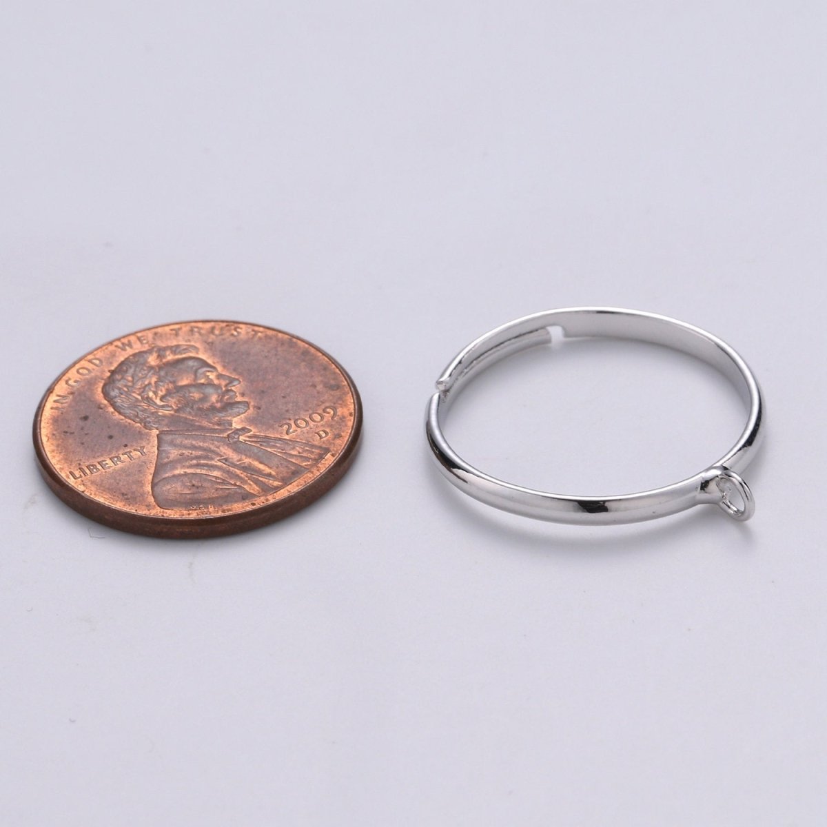 Adjustable Ring with open ring for Charm Gold Finish Rings Silver Ring Wholesale Jewelry Making Affordable Bulk Gold Plated Ring Supply K-815 K-816 - DLUXCA