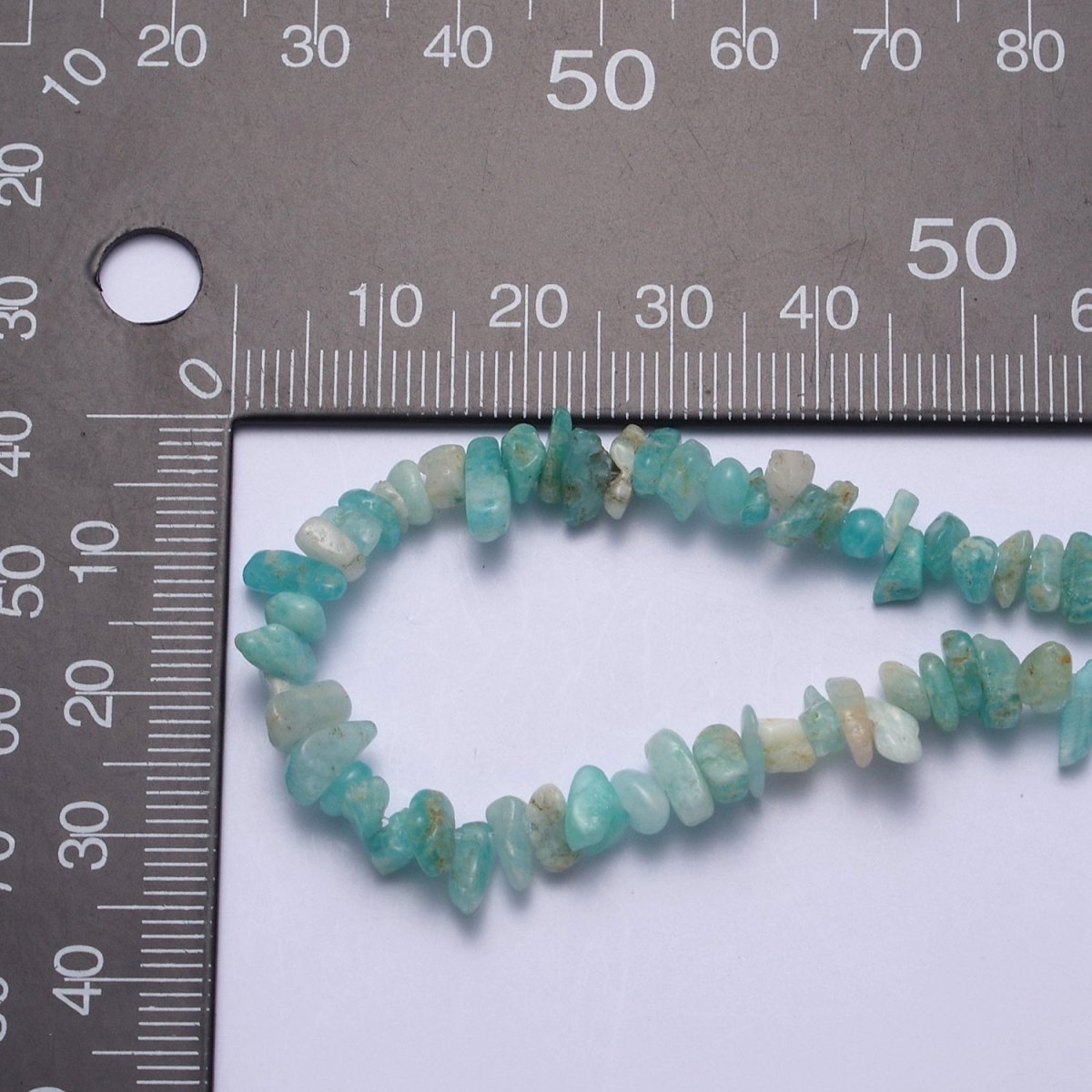 Amazonite Beaded Necklace - Chip Necklace Healing Crystals, Gemstone Necklace, Handmade Jewelry, Crystal Necklace | WA-648 Clearance Pricing - DLUXCA