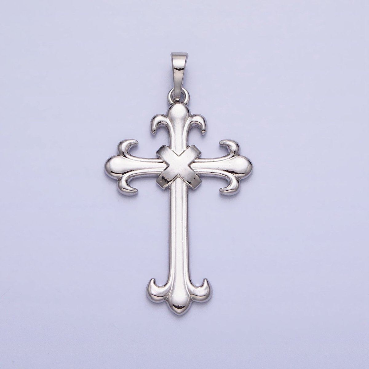Antique Cross Pendant Victorian Inspired Cross Charm Religious Jewelry Making AA249 - DLUXCA