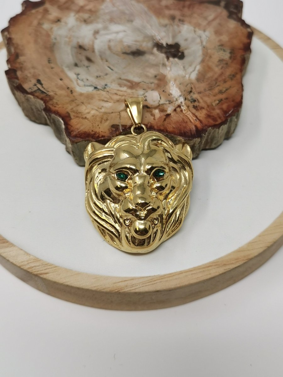 Antique Silver / Gold The Beast Pendant for Necklace Component in Stainless Steel 24k Gold Plated J-758 J-776 J-777 - DLUXCA