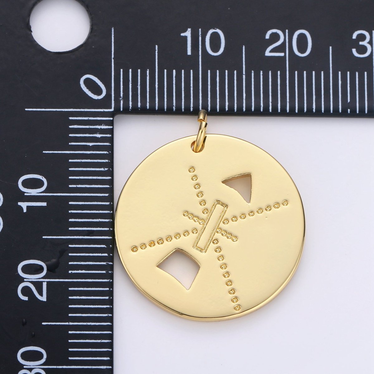 Arrow Coin Gold Filled Charm - D-547 - DLUXCA