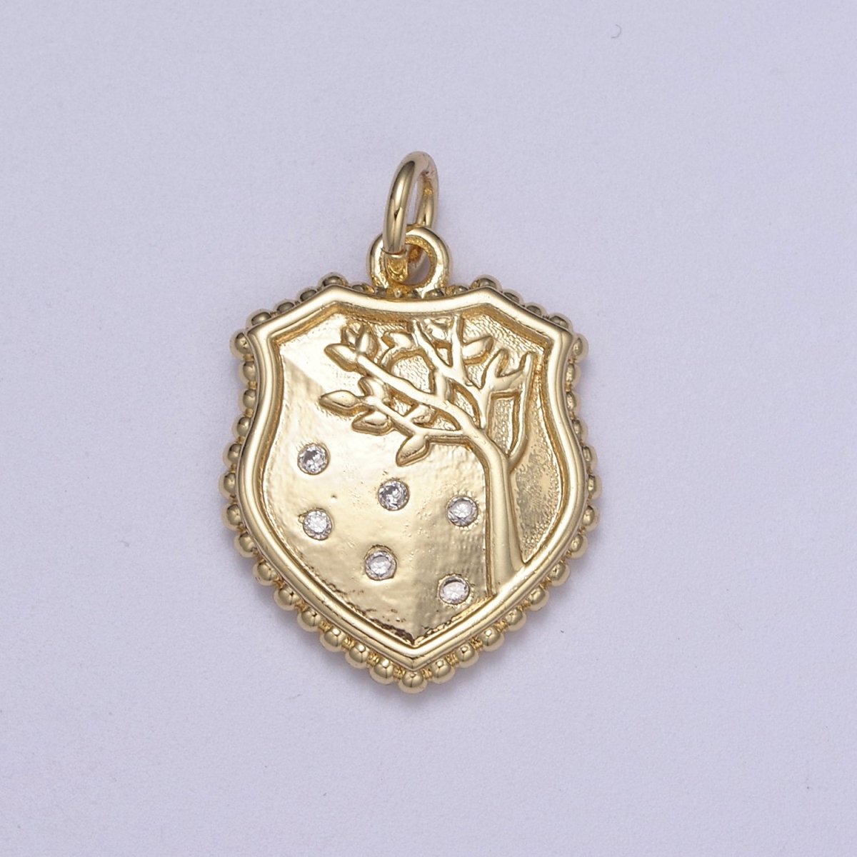 Autumn Fall Season Tree Charm Branches Shield Pendant for Necklace Bracelet Earring SupplyC-354 - DLUXCA