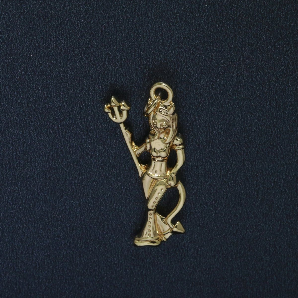 Bad Girl Charm Sexy Charm Devil Girl with Trident for Bracelet Necklace Earring Component E-877 - DLUXCA