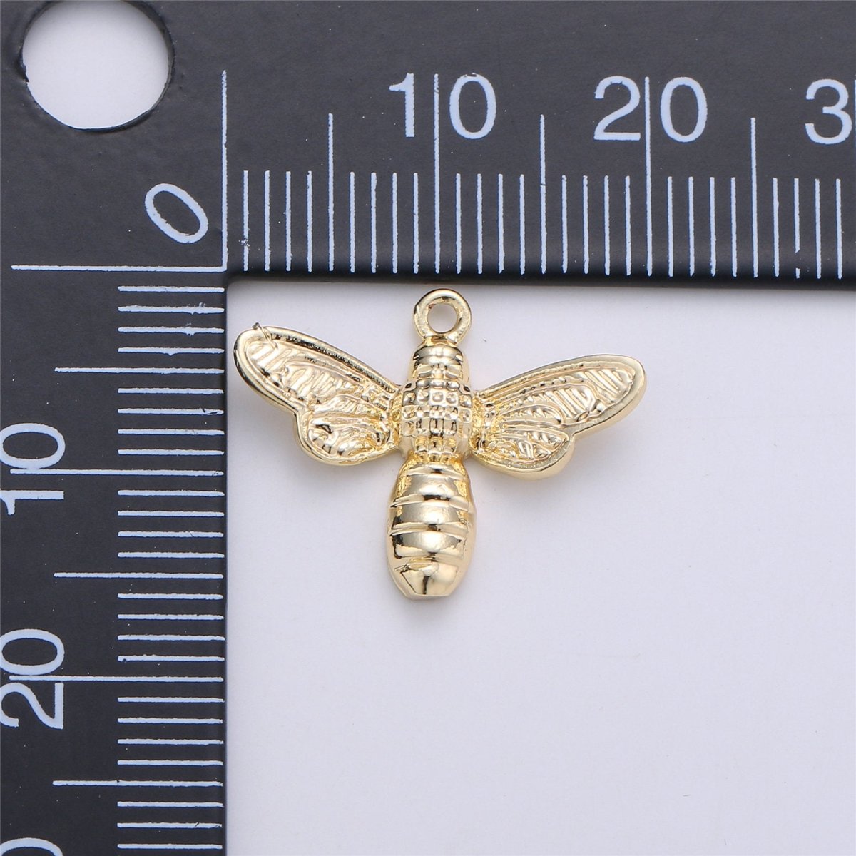 Bee Charm Gold Filled Honeybee Pendant Queen Pendant | C-624 - DLUXCA