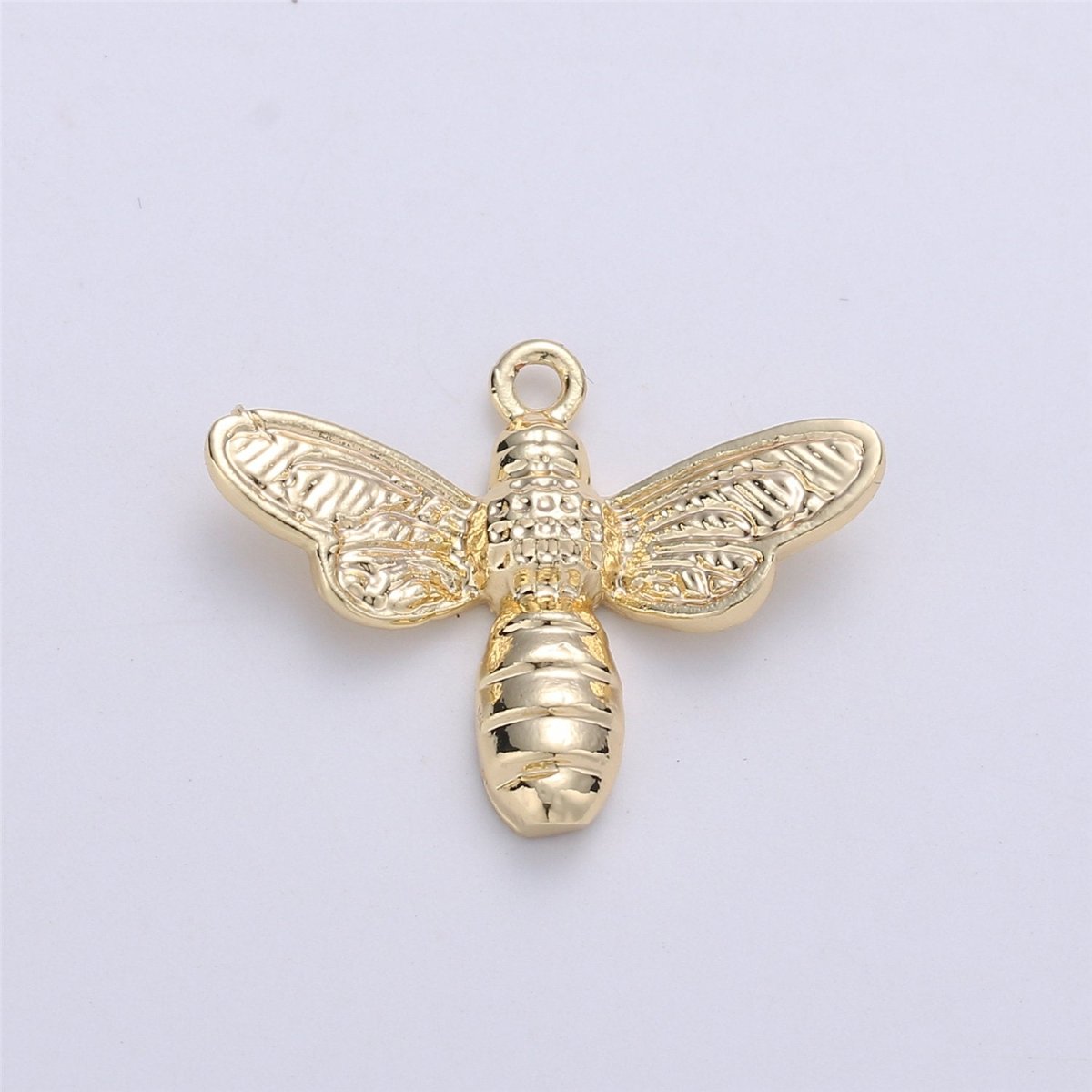 Bee Charm Gold Filled Honeybee Pendant Queen Pendant | C-624 - DLUXCA