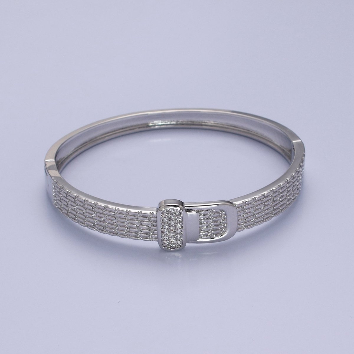 Belt Buckle Bracelet, Gold Bangle Bracelet, Minimalist Gold Bracelet, Stacking Silver Bangle Bracelet Jewelry | WA-951 WA-952 Clearance Pricing - DLUXCA