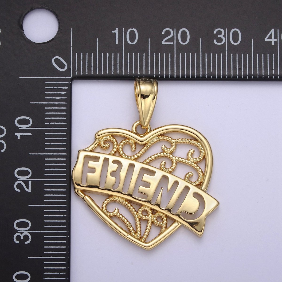 Best Friend 2 Piece Heart Charm Pendant, Bestie Set Puzzle Heart Piece Pendant for Friendship Necklace Making N-555 N-556 - DLUXCA