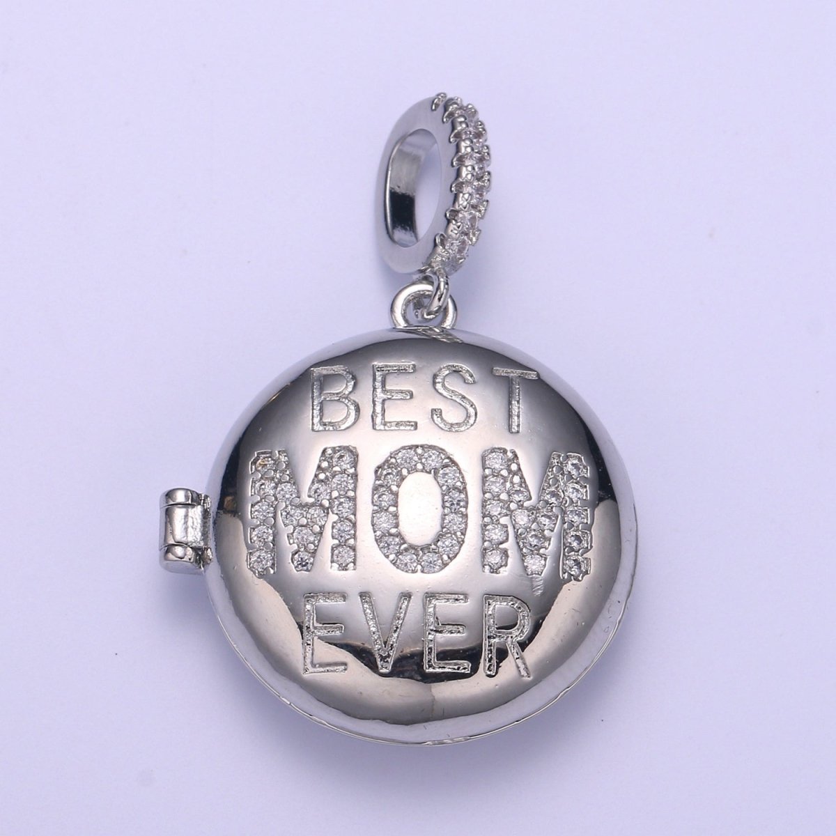 Best Mom Ever Locket Circle Pendants Gold / Silver with CZ Crystal Gold Filled Pendants Mother day gift Picture Necklace H-722 H-723 - DLUXCA