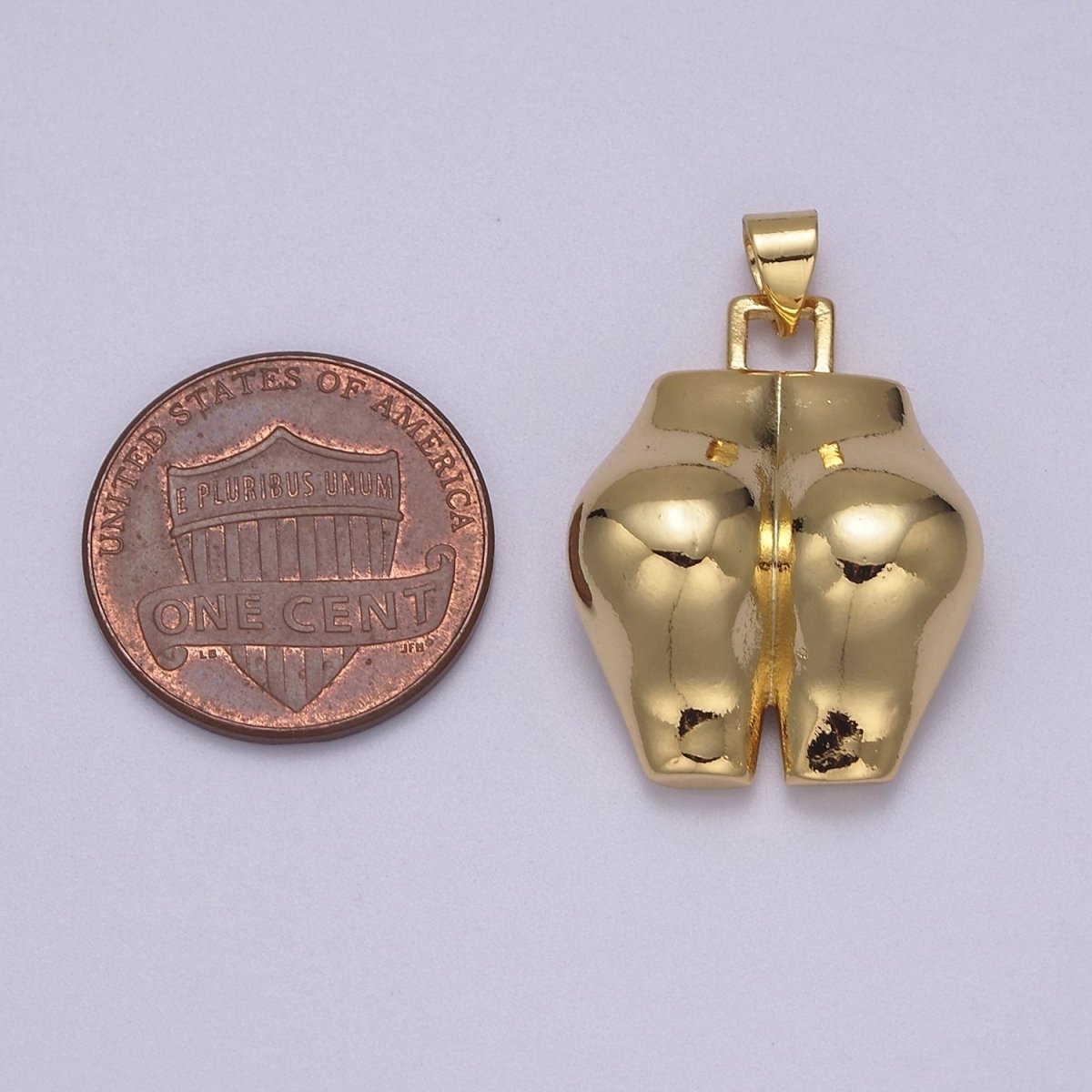 Big Gold Filled Bootylicous Booty Pendant // Butt Ass Charm // La Femme Necklace Charm Jewelry J-353 - DLUXCA