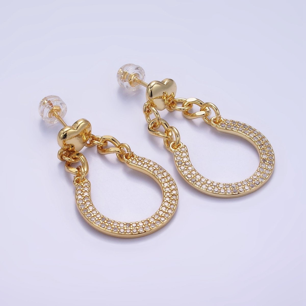 Big Horseshoe Stud Earring in 14k Gold Filled Equestrian Jewelry | AE483 - DLUXCA