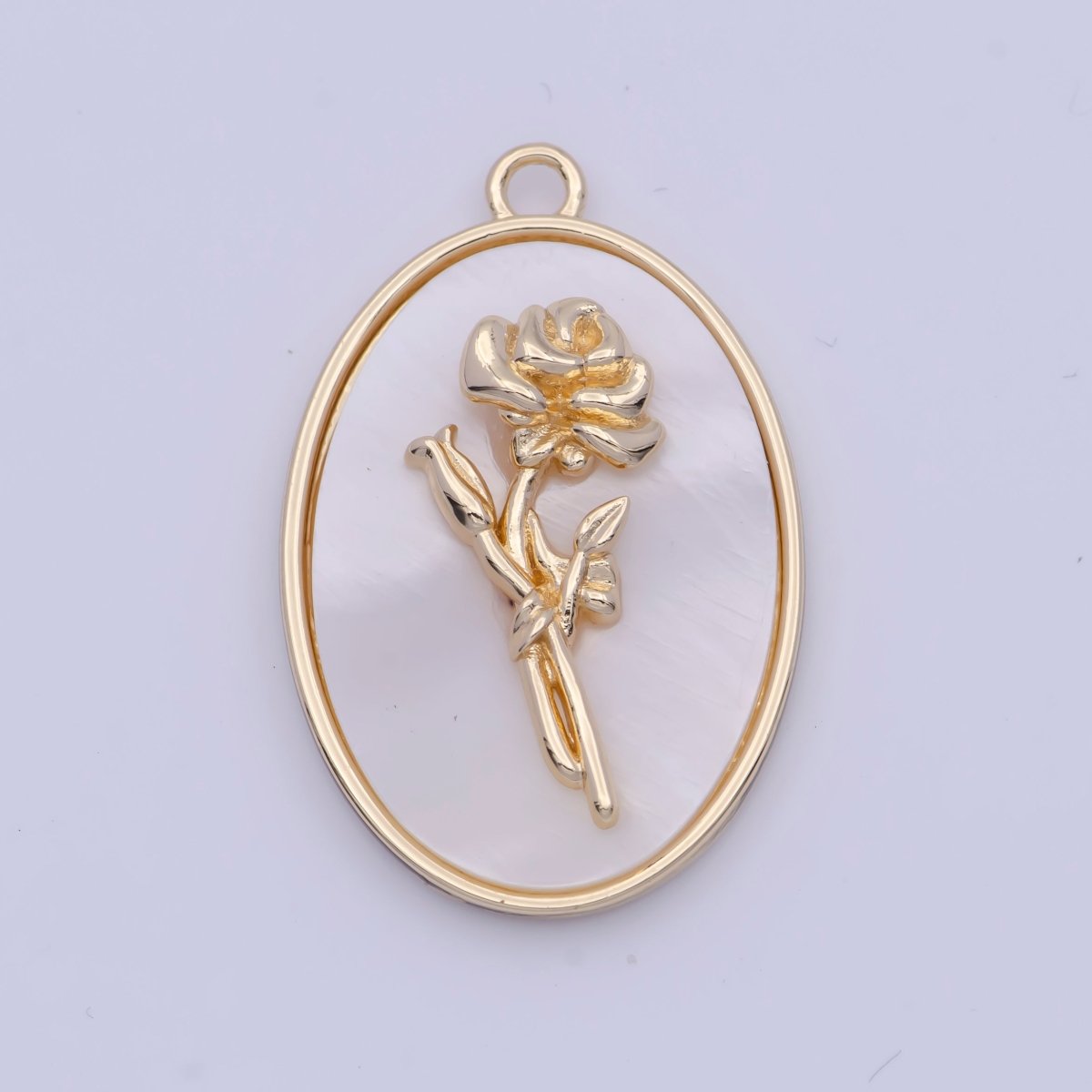 Birth Flower Shell Pearl Oval Gold MOP Charms Set C-413,C-440,C-587,C-596,C-630,C-661,C-696,C-702,C-764，C-722,C-727,C-766, - DLUXCA