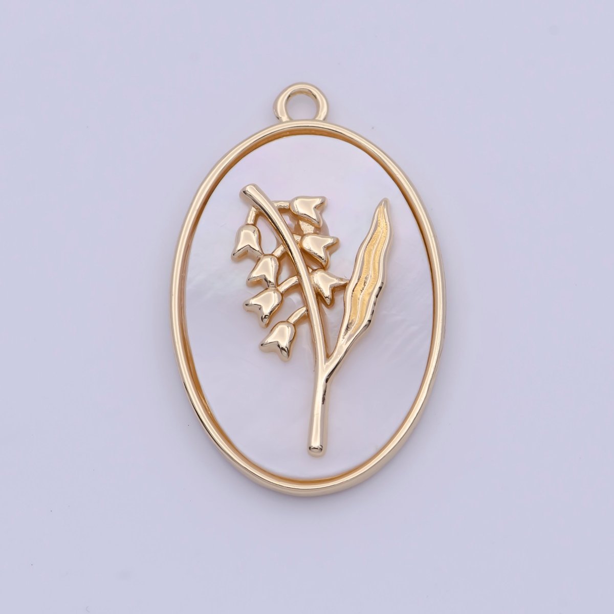 Birth Flower Shell Pearl Oval Gold MOP Charms Set C-413,C-440,C-587,C-596,C-630,C-661,C-696,C-702,C-764，C-722,C-727,C-766, - DLUXCA