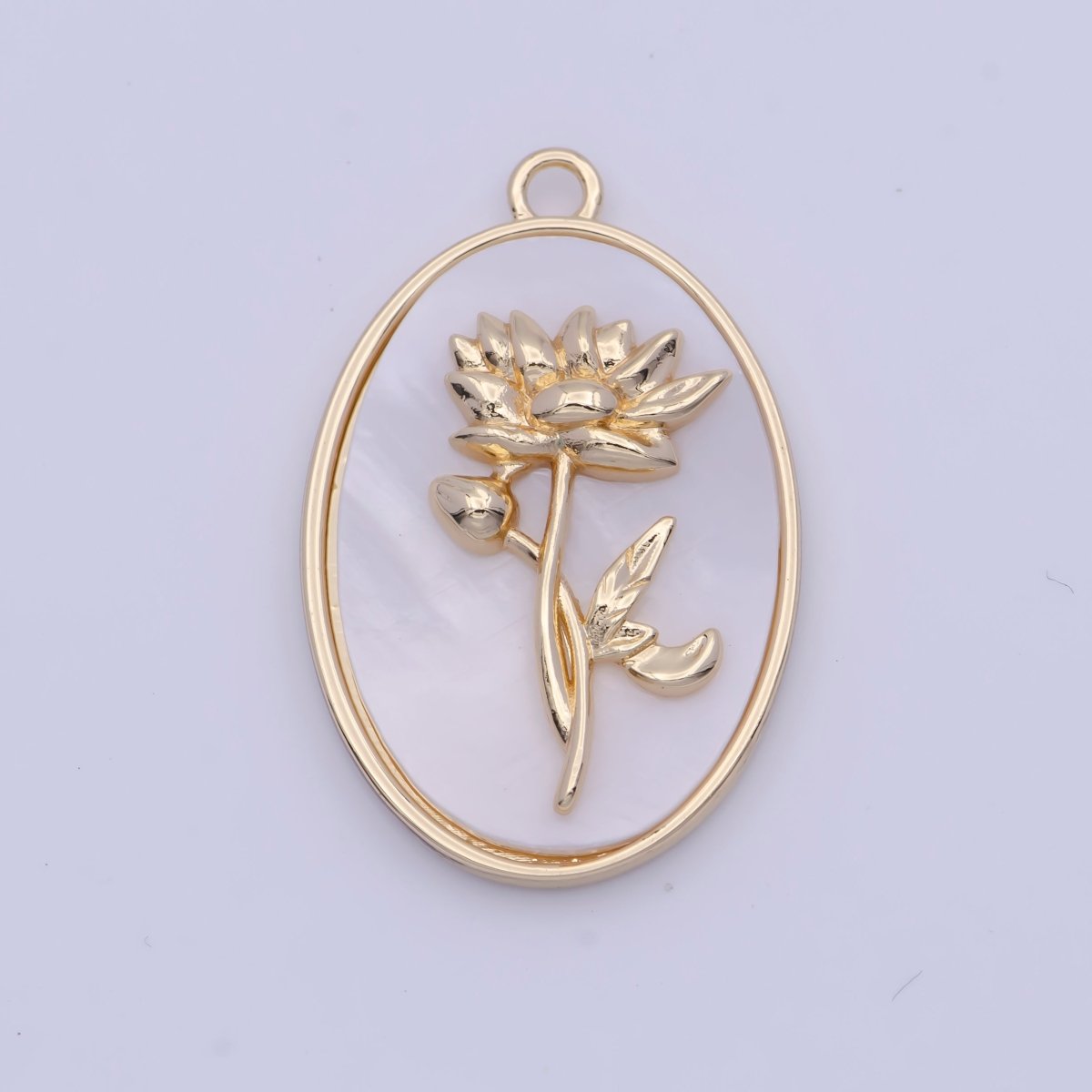 Birth Flower Shell Pearl Oval Gold MOP Charms Set C-413,C-440,C-587,C-596,C-630,C-661,C-696,C-702,C-764，C-722,C-727,C-766, - DLUXCA