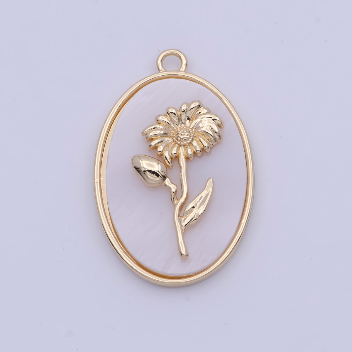 Birth Flower Shell Pearl Oval Gold MOP Charms Set C-413,C-440,C-587,C-596,C-630,C-661,C-696,C-702,C-764，C-722,C-727,C-766, - DLUXCA