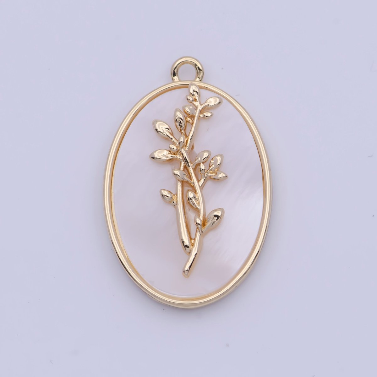 Birth Flower Shell Pearl Oval Gold MOP Charms Set C-413,C-440,C-587,C-596,C-630,C-661,C-696,C-702,C-764，C-722,C-727,C-766, - DLUXCA